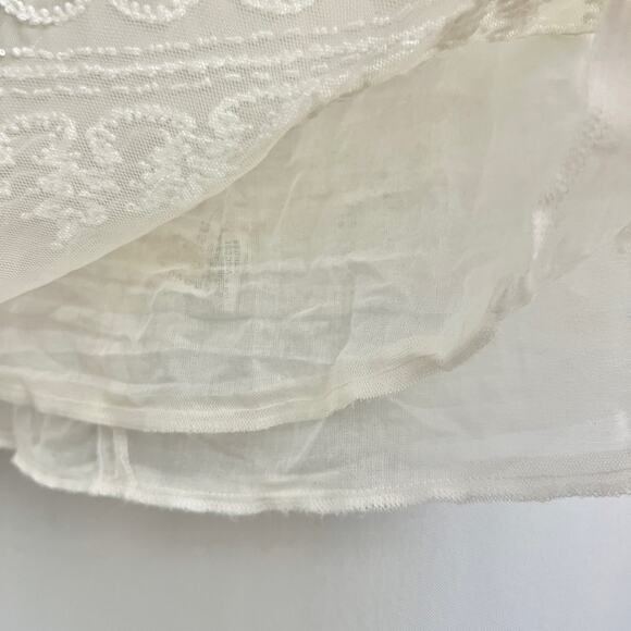 I Pinco Pallino Imelde & Stefano Cavalleri Girls 8 Cream Beaded Shift Mini Dress - Picture 5 of 12